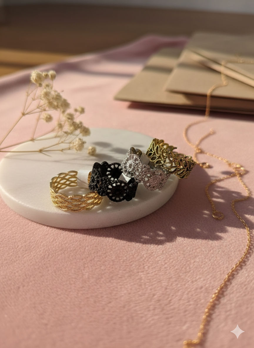 Antique Design Filigree Rings Collection