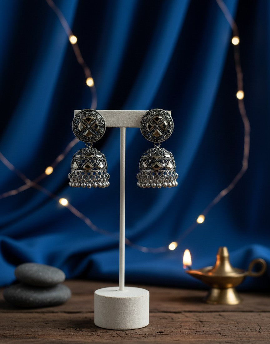 Silver Mirror Ear rings