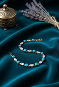 Turquoise Crystal Link Bracelet