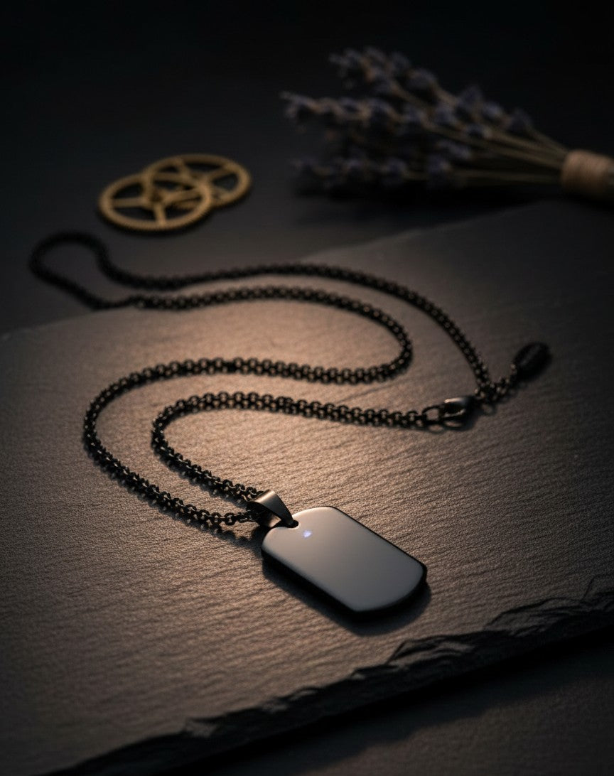 Matte Black Tag Chain