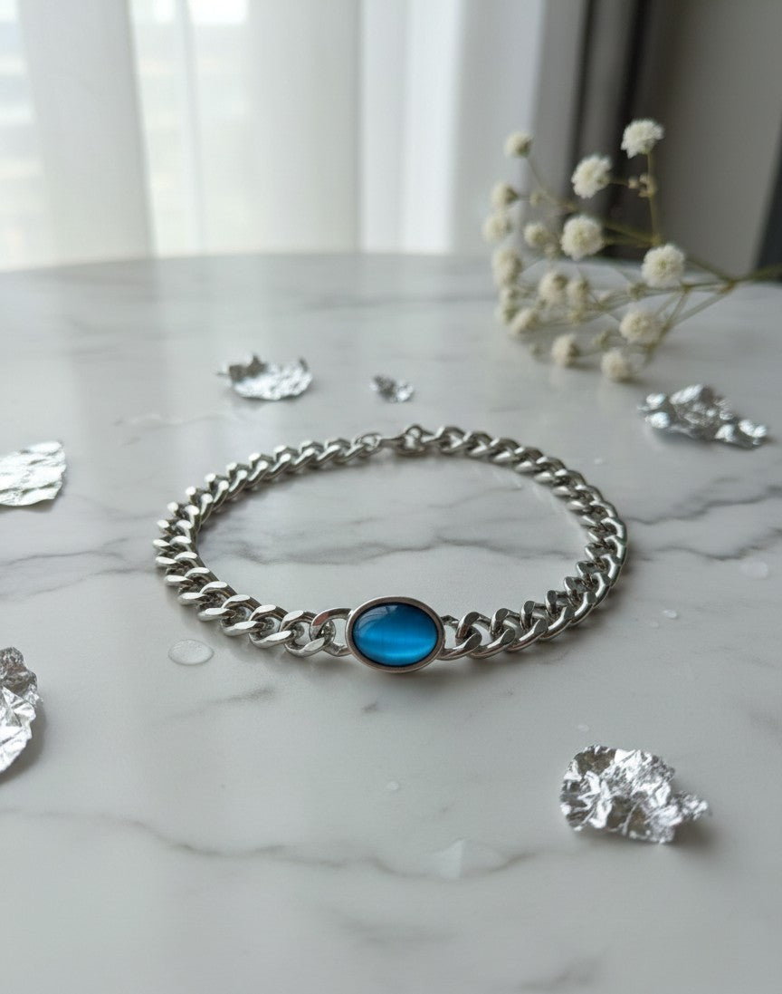 Blue Moon Curb Bracelet