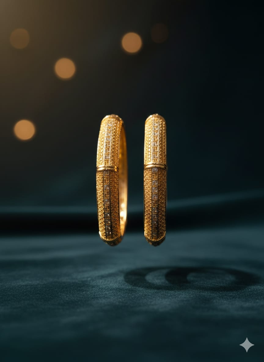 Gold Plated Stylish Bangles Set