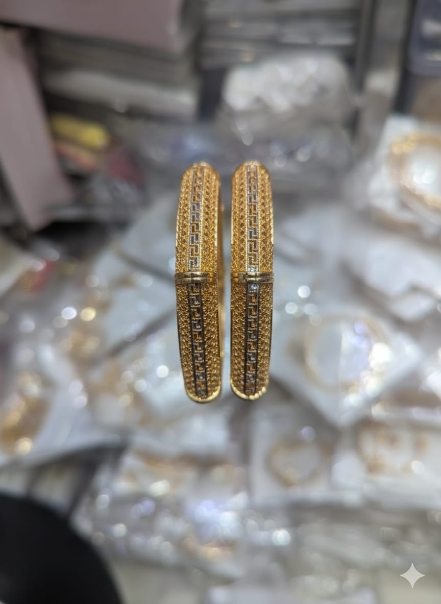 Gold Plated Stylish Bangles Set